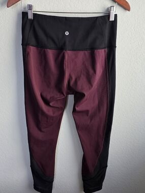 Lululemon Womens Ready Set Go 7/8 Dark Adobe Black Size 8 Leggings Athletic